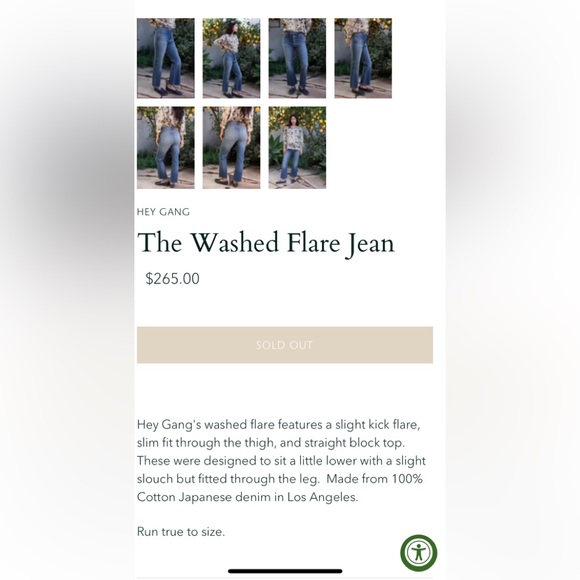 SOLD 💙Hey Gang washed flare jean - Picture 9 of 10